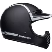 Bell Moto-3 Ece6 Fasthouse Old Road Мотошлем Black White Черный