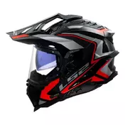 LS2 MX701 Explorer Carbon Frontier II integralhelm Красный