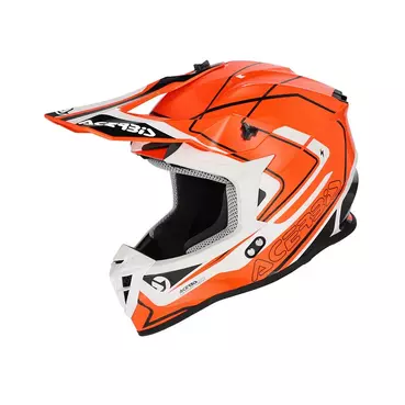 Acerbis Linear 2206 Мотошлем Orange White Оранжевый