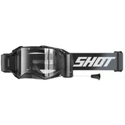SHOT LITE ROLL-OFF SOLID Motocross Enduro Mask Black Grey