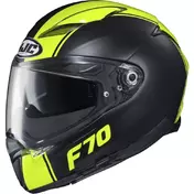 Hjc F70 Mago Мотошлем Black Yellow Желтый