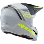 Alpinestars SM3 YOUTH RADIUM Kids Cross Enduro Motorcycle Мотошлем Grey Black Yellow Fluorescent Matt