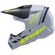 Alpinestars SM3 YOUTH RADIUM Kids Cross Enduro Motorcycle Мотошлем Grey Black Yellow Fluorescent Matt