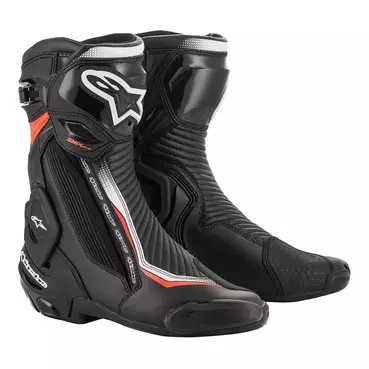Alpinestars Smx Plus V2 мотоботинки Black White Red Красный