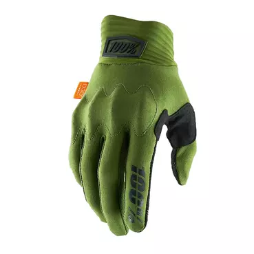 100% Cognito мотоперчатки Green Black Зеленый