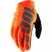 100% Brisker Mx мотоперчатки Fluo Orange Оранжевый