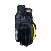 Five Sf2 мотоперчатки Grey Yellow Fluo Черный