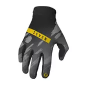 Seven Mx Zero 25.1 Clash мотоперчатки Black Yellow Черный