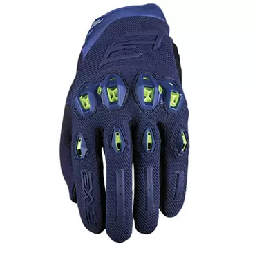 Five Stunt Evo 2 мотоперчатки Blue Fluo Yellow Синий
