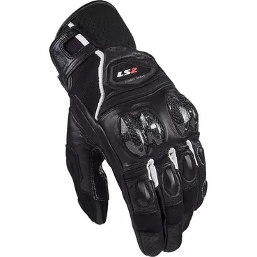 Ls2 Spark 2 Leather мотоперчатки Black White Белый