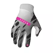 Seven Mx Zero 25.1 Clash мотоперчатки White Pink Серый