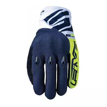 Five E3 мотоперчатки Yellow Fluo Blue Желтый