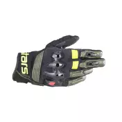 Alpinestars Halo Leather мотоперчатки Forest Black Yellow Зеленый
