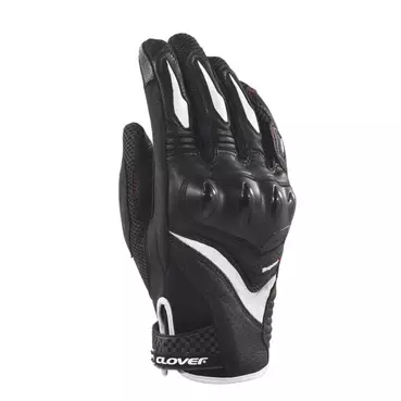 Clover Raptor 3 мотоперчатки Black White Белый