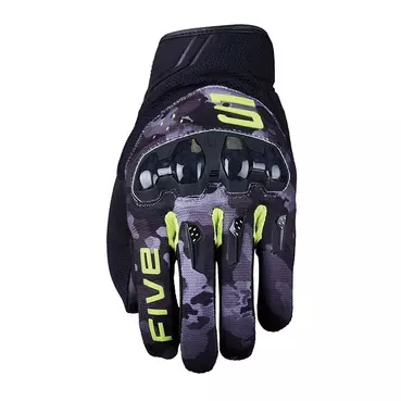 Five Rsx мотоперчатки Black Yellow Fluo