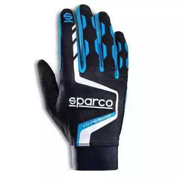 Gloves Sparco HYPERGRIP+ 9 Black/Blue Черный