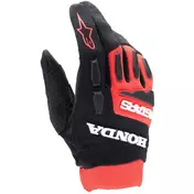 Alpinestars Honda Full Bore Motorcycle мотоперчатки Bright Red Black