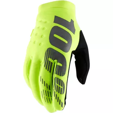 100% Brisker Mx мотоперчатки Fluo Yellow Желтый