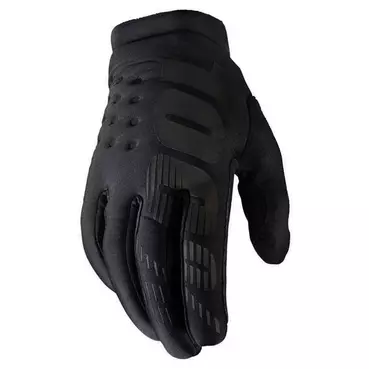 100% Brisker Youth мотоперчатки Black Черный