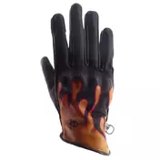 HELSTONS Rody Air perforierte Lederhandschuhe für Damen Black / Orange / Red