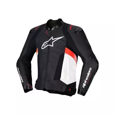 Alpinestars Missile V3 Leather мотокуртка White Red Красный