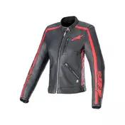 Alpinestars Stella Dyno Leather мотокуртка Black Red Красный