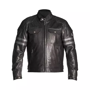 Helstons Jersey Leather мотокуртка Black Grey Черный