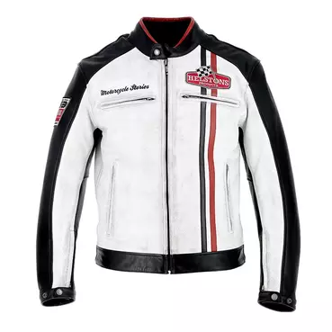 Helstons Jay Leather мотокуртка White Белый