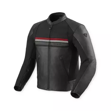 Rev'it Mile 2 Leather мотокуртка Black Red Красный