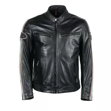 Helstons Race Rag Leather мотокуртка Black Черный