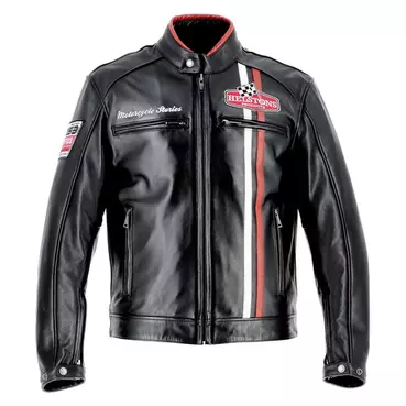 Helstons Jay Leather мотокуртка Black Черный
