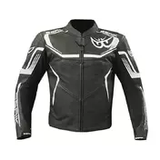 Berik Lj 9063 Leather мотокуртка Black White Черный