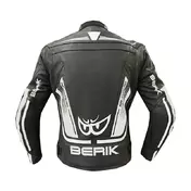 Berik Lj 9063 Leather мотокуртка Black White Черный