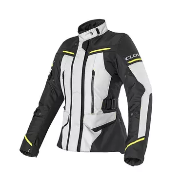 Clover Storm 4 Wp Lady мотокуртка Grey Yellow Серый