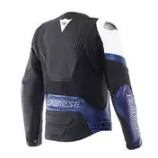 Dainese Racing 5 Leather мотокуртка Black White Blue Синий
