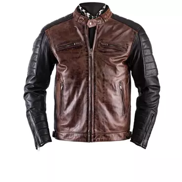 HELSTONS Cruiser lederjacke marron/noir
