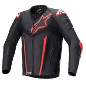 Alpinestars Fusion Leather мотокуртка Black Red Fluo Красный