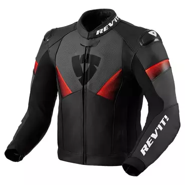 REVIT Argon 2 lederjacke Black / Neon Red