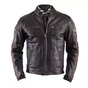 Helstons Ace Cuir Oldies Leather мотокуртка Brown Коричневый