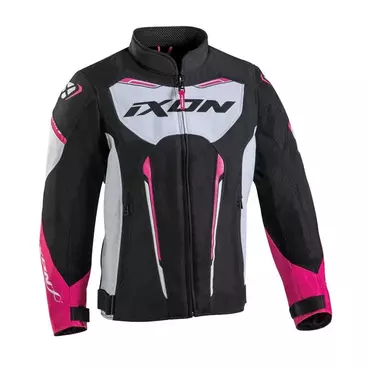 Ixon Striker Air Kid мотокуртка Black White Fuchsia Розовый