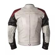 Helstons Tracker Leather мотокуртка White Black Red Белый