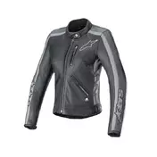 Alpinestars Stella Dyno Leather мотокуртка Black Grey Серый