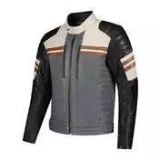 RUSTY STITCHES Steve lederjacke Black / Beig / Grey / Maroon