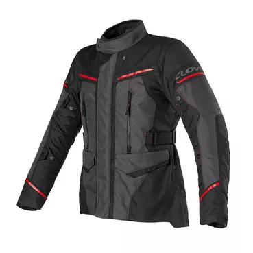 Clover Storm 4 Wp мотокуртка Dark Grey Red Серый