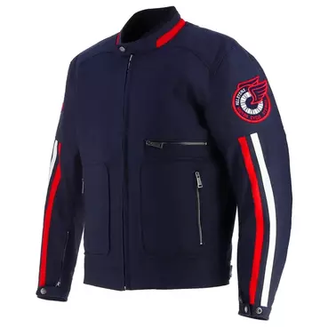 HELSTONS Vulcan jacke blue / red / beige