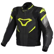 MACNA Ripper Perforiertes Leder jacke Black / neon yellow