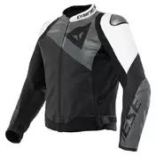 Dainese Sportiva Leather мотокуртка Anthracite White Серый
