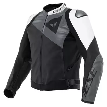 Dainese Sportiva Leather мотокуртка Anthracite White Серый