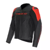 Dainese Racing 5 Leather мотокуртка Black Red Fluo Красный