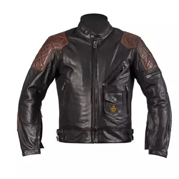Helstons Chuck Leather мотокуртка Black Camel Черный